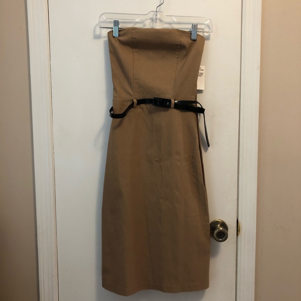 Joyce Leslie Tan Strapless Dress (NEW WITH TAGS)